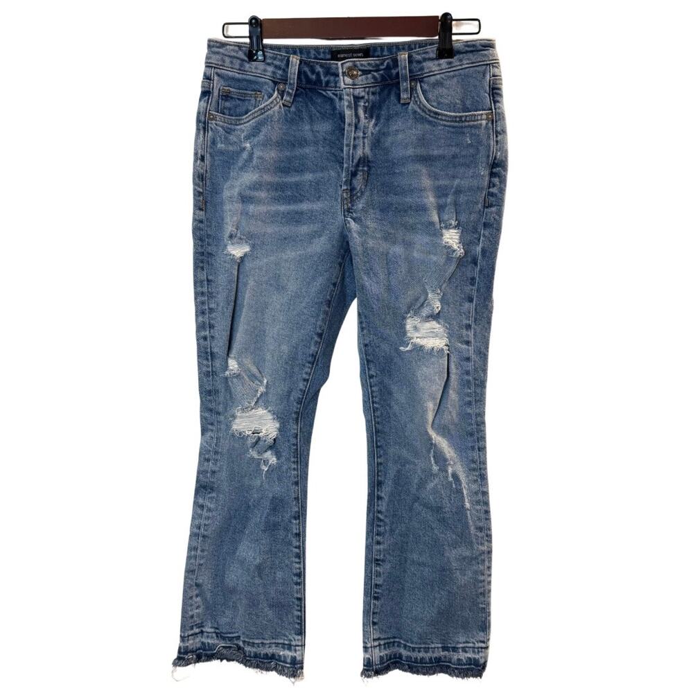 Earnest Sewn Women’s Jane Flare Crop Jeans Size 28